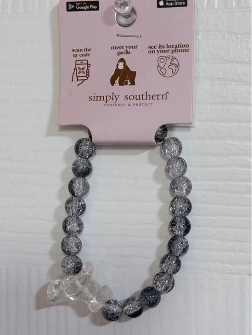 Simply Southern Gorilla Tracker Bracelet Beaded Animal